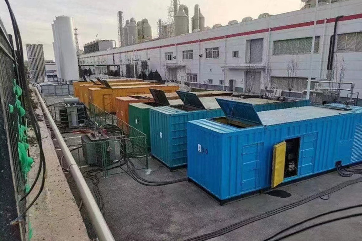 苏尼特左发电机租赁施工现场